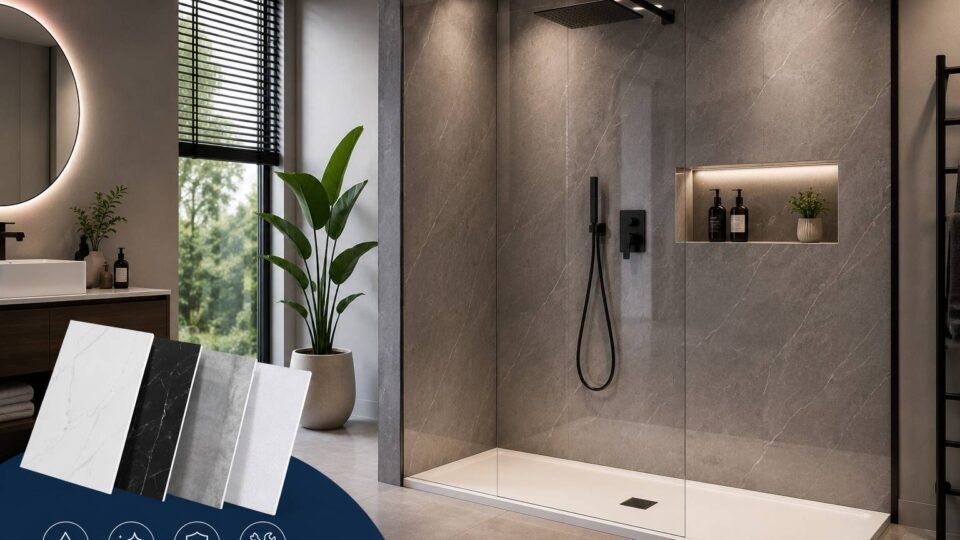 Best shower panel system UK comparison featuring modern waterproof bathroom wall panels