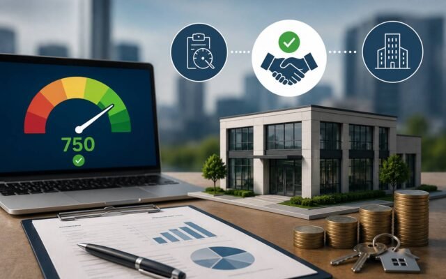 Business credit score and commercial mortgage approval